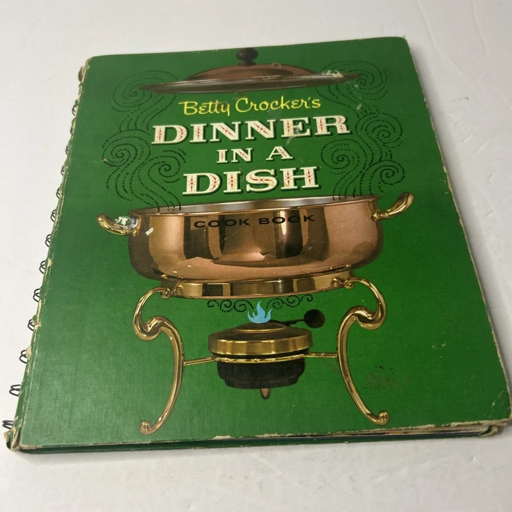 Betty Crocker's Dinner In A Dish 1965 Vintage Hardcover Spiral Bound Book 1 Ed